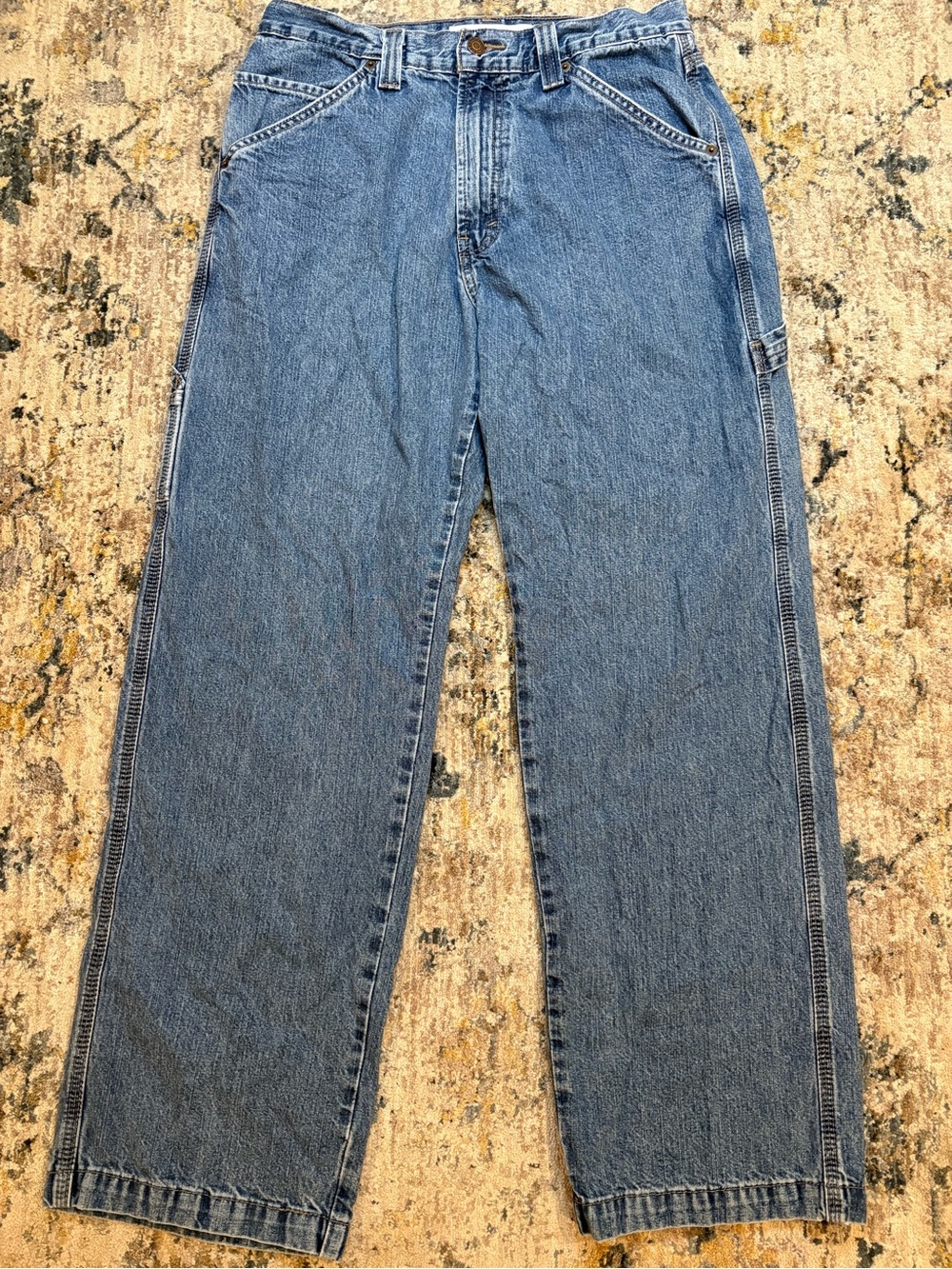 VTG Levis Carpenter Jeans Y2K Wide Leg Baggy Skater Grunge Mens 32×x32 Lightwash